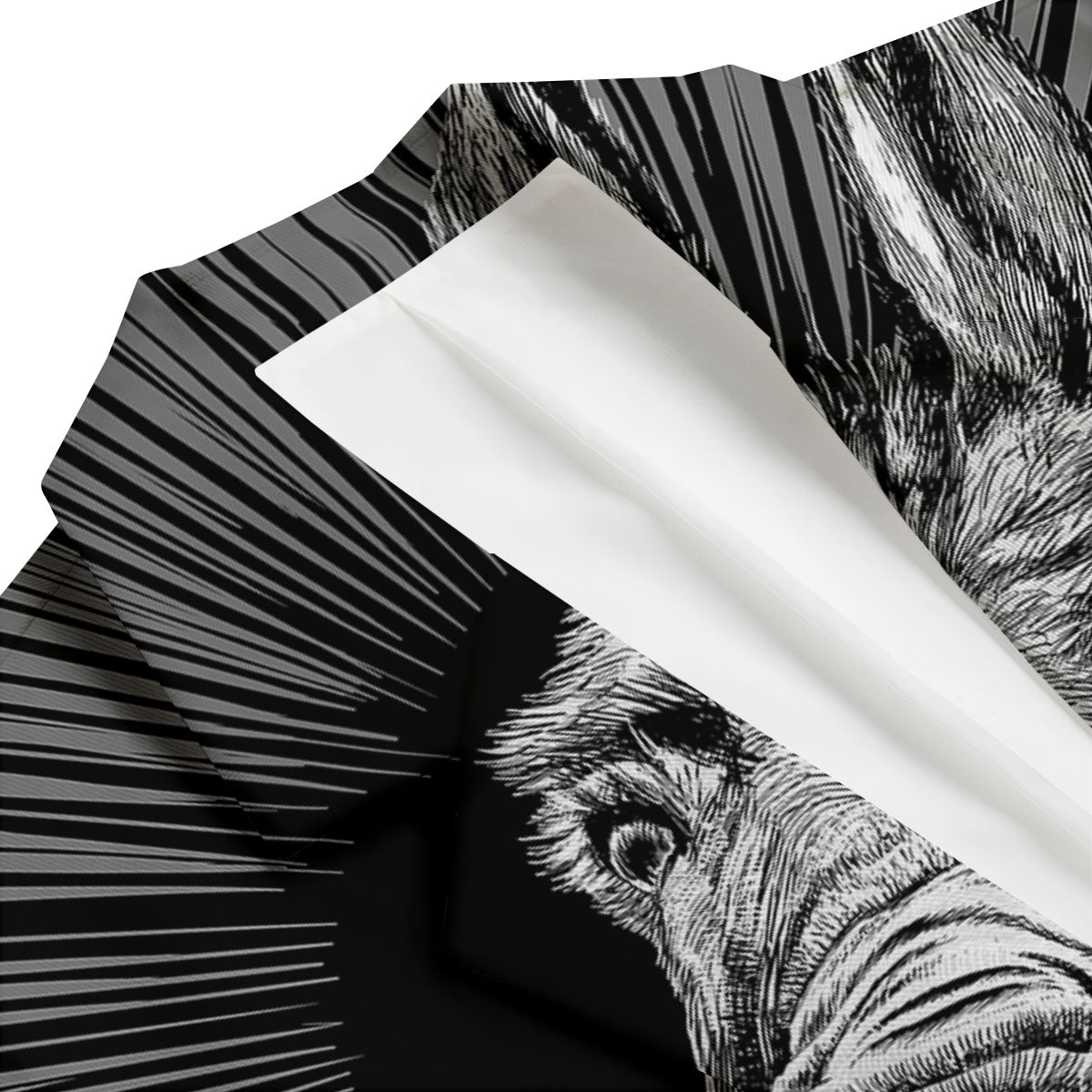 Funny Donkey White And Black Print Men's Blazer-grizzshop