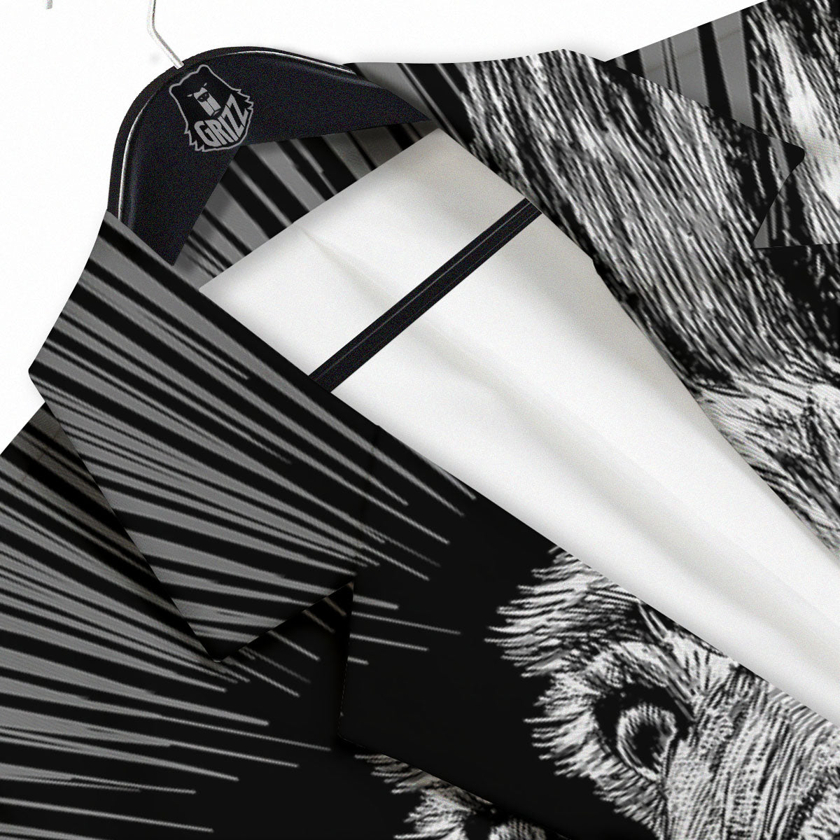 Funny Donkey White And Black Print Men's Sport Coat-grizzshop