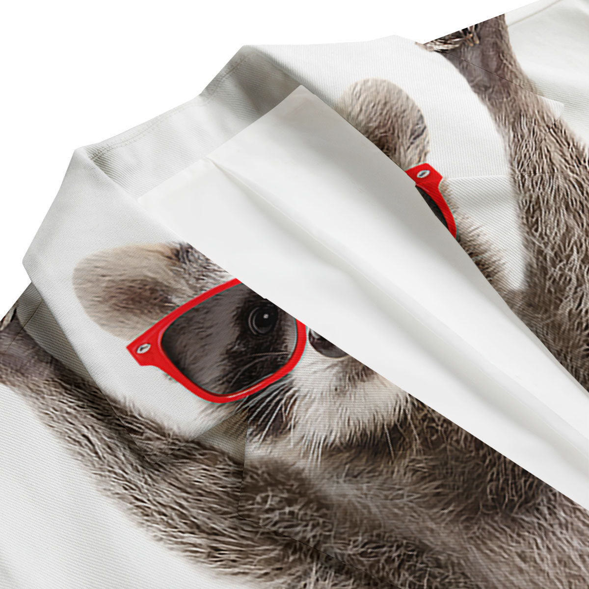 Funny Raccoon Print Men's Blazer-grizzshop
