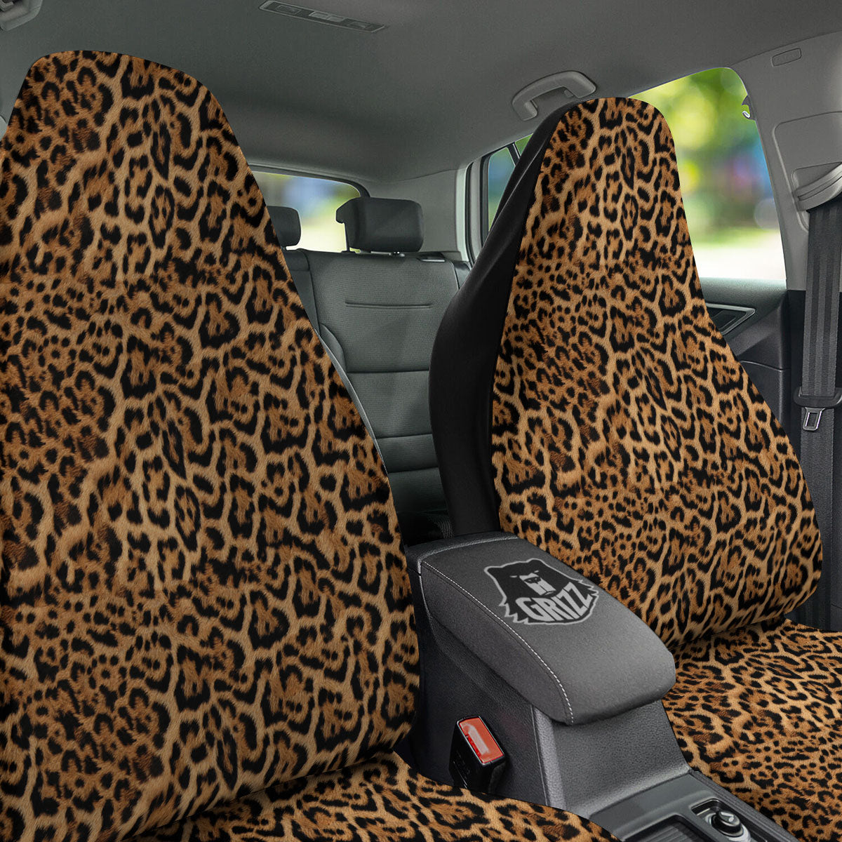 Fur Jaguar Print Pattern Car Seat Covers-grizzshop