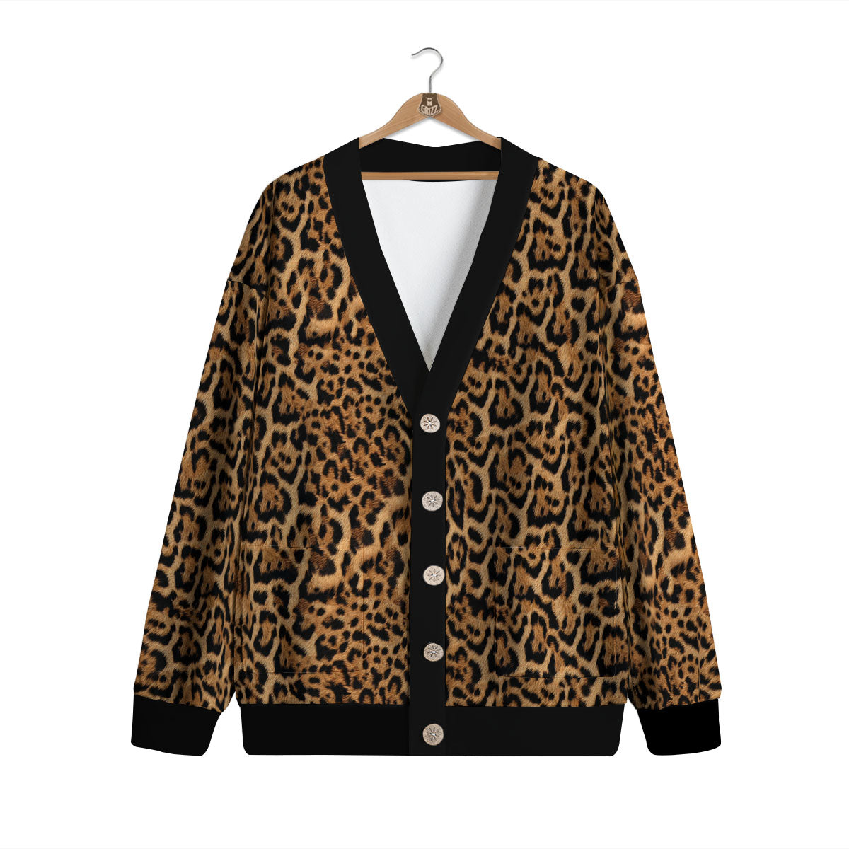 Fur Jaguar Print Pattern Cardigan-grizzshop