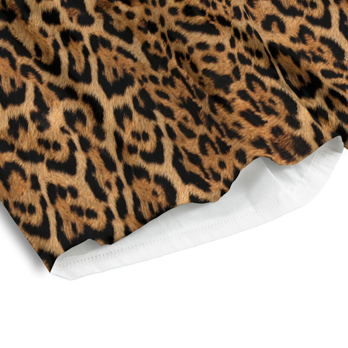 Fur Jaguar Print Pattern Men's Athletic Shorts