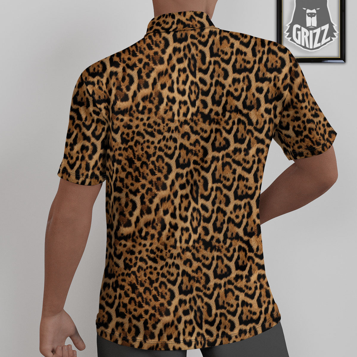 Fur Jaguar Print Pattern Untucked Shirts-grizzshop