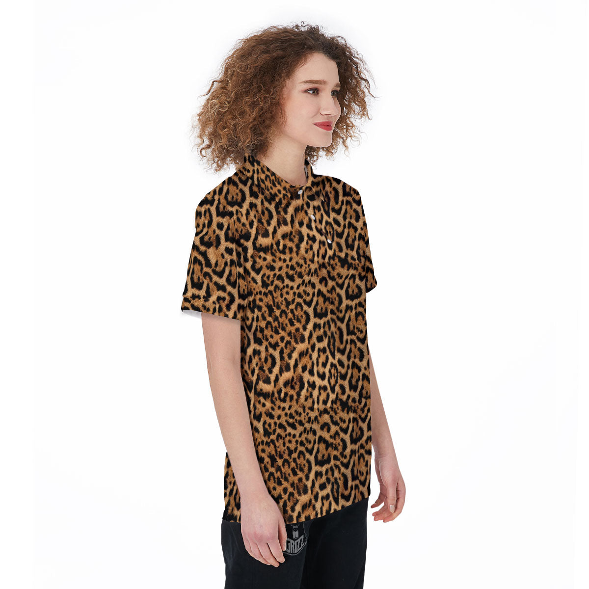 Fur Jaguar Print Pattern Women's Golf Shirts-grizzshop