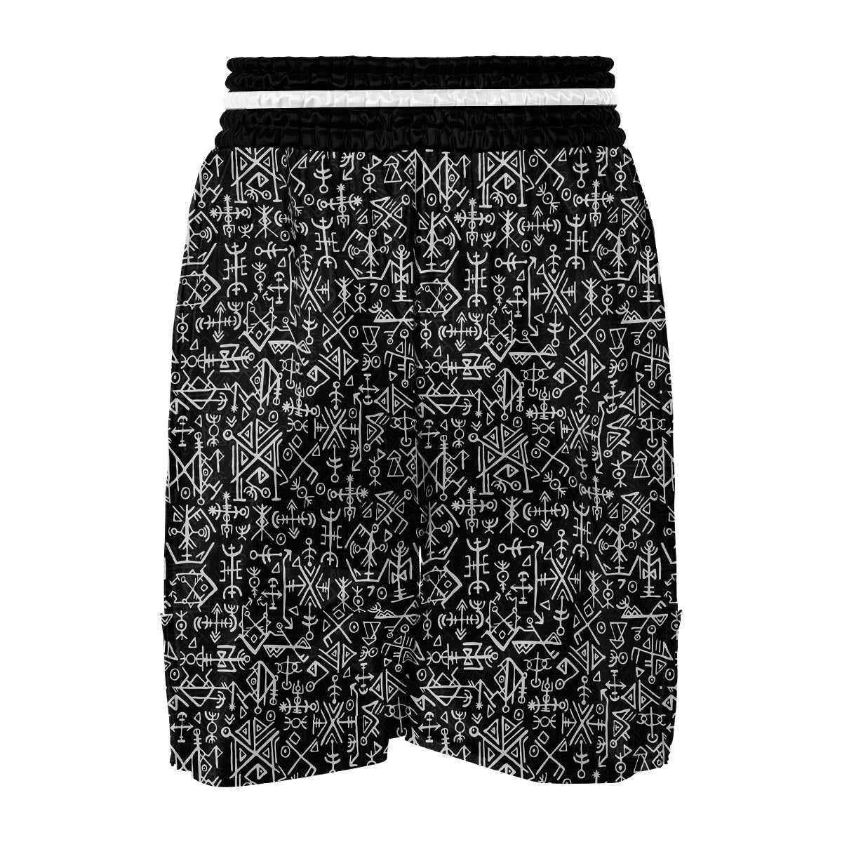 Futhark Norse Runes Scandinavian Viking Pattern Print Boxing Shorts-grizzshop