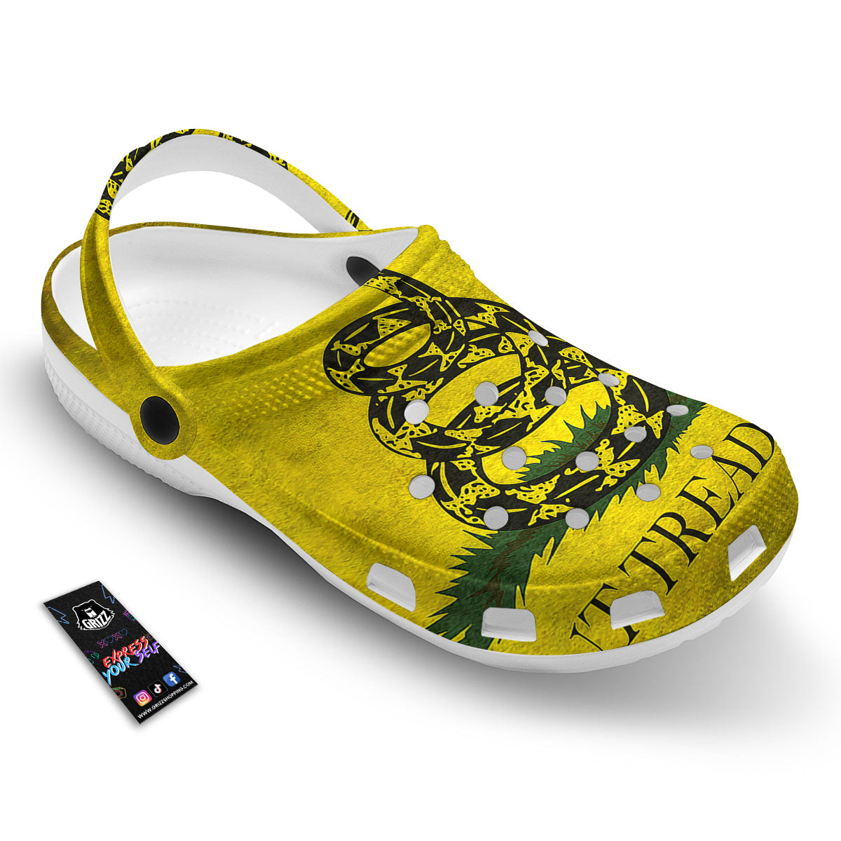 Gadsden Flag Grunge Print Clog-grizzshop