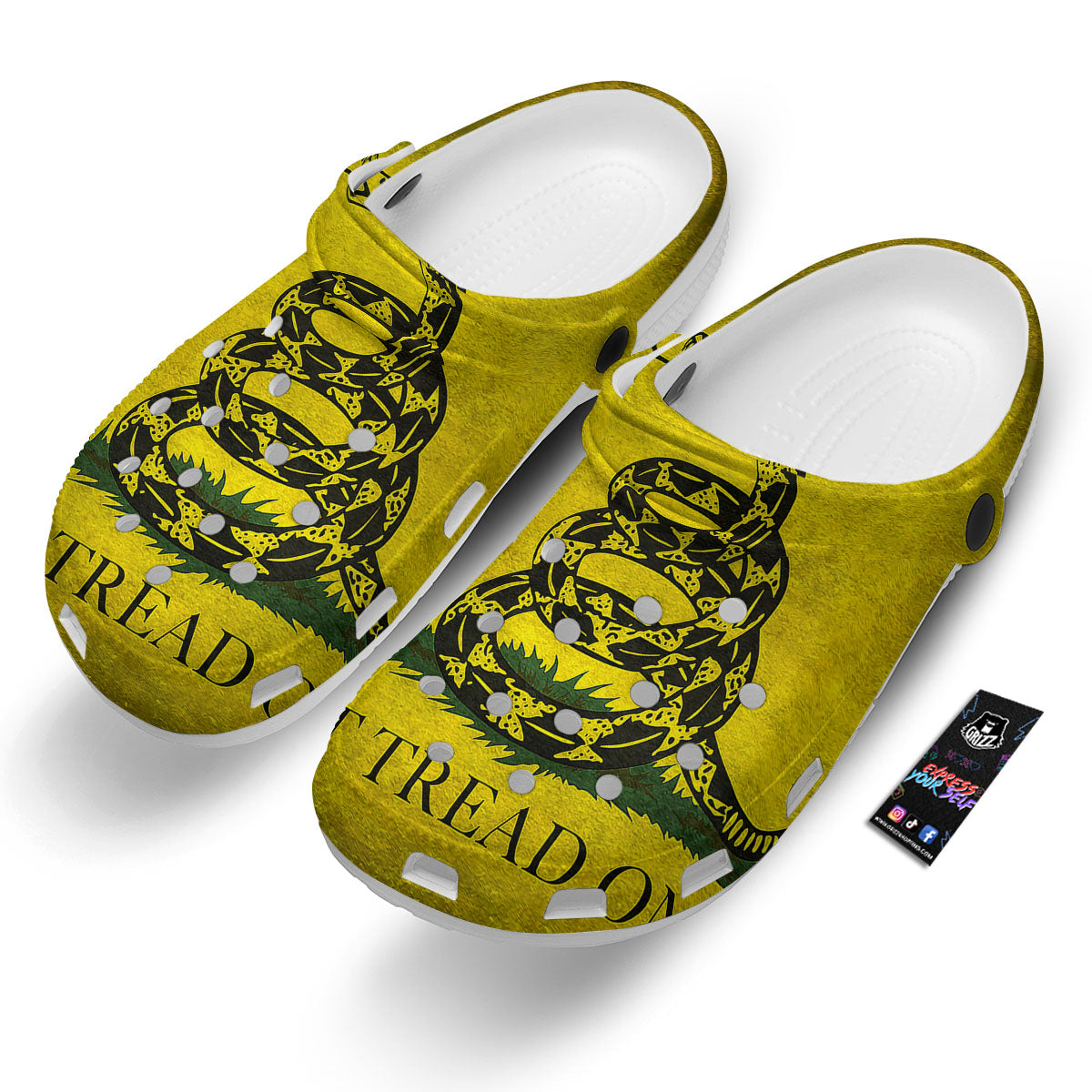 Gadsden Flag Grunge Print Clog-grizzshop