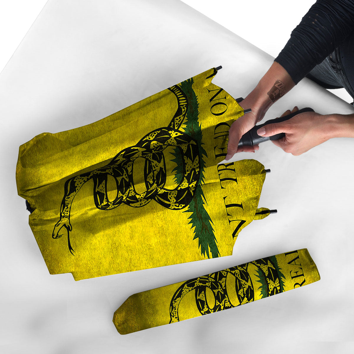 Gadsden Flag Grunge Print Umbrella-grizzshop