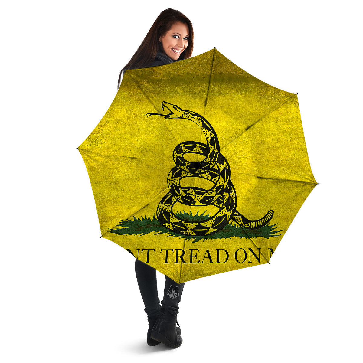 Gadsden Flag Grunge Print Umbrella-grizzshop