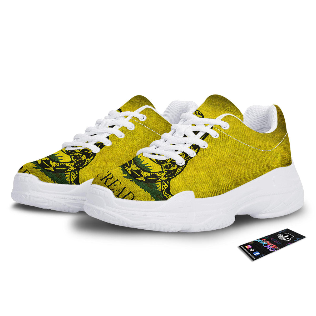 Gadsden Flag Grunge Print White Chunky Shoes-grizzshop