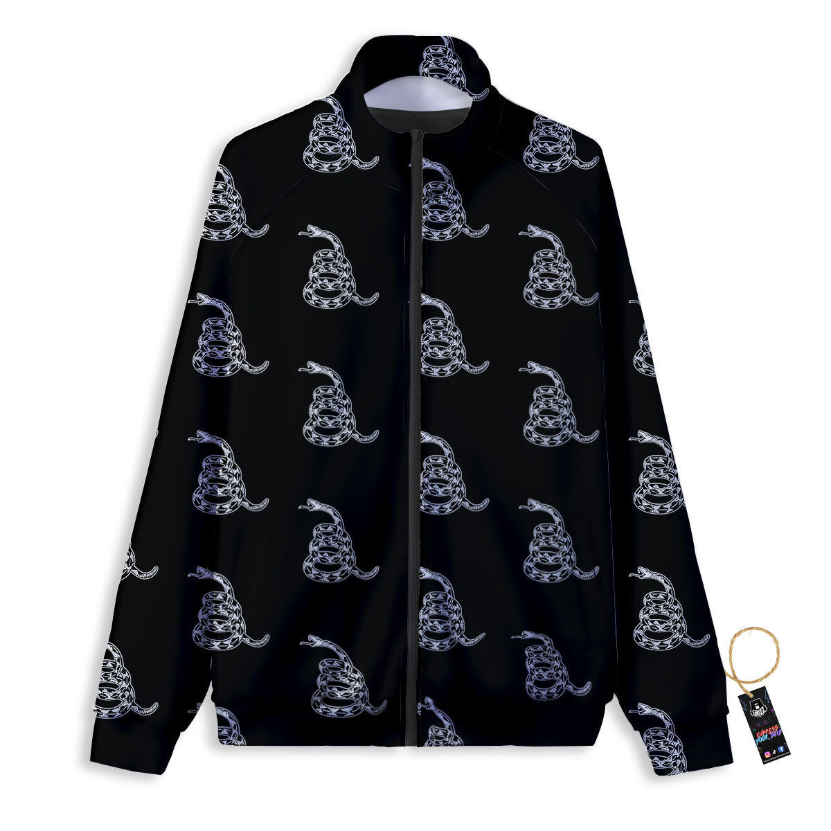 Gadsden Flag Symbol Print Pattern Track Jacket-grizzshop