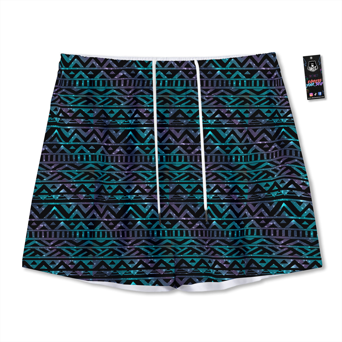 Golden Retriever With Glasses Print Mesh Shorts