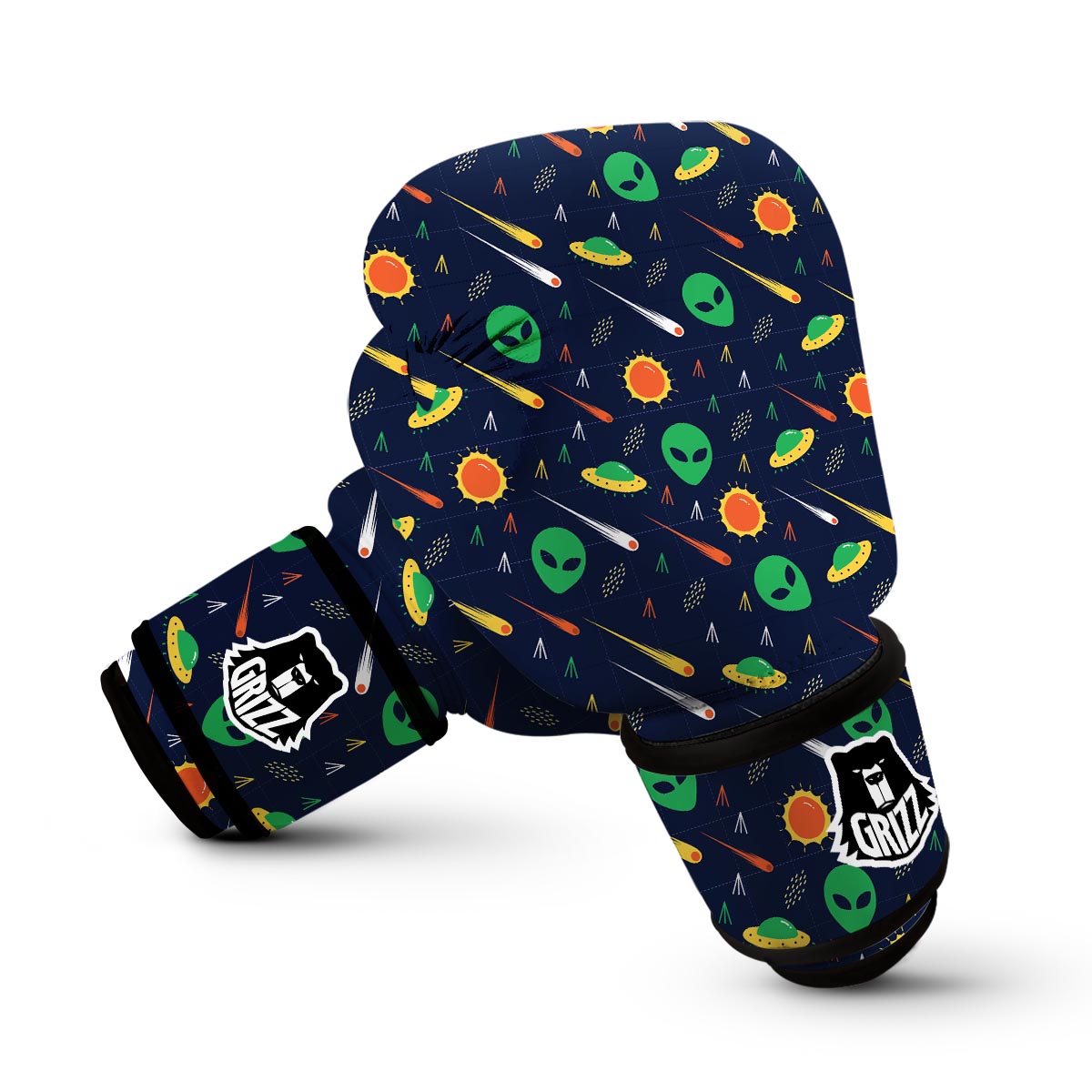 Galaxy Comet Alien Ufo Pattern Print Boxing Gloves-grizzshop