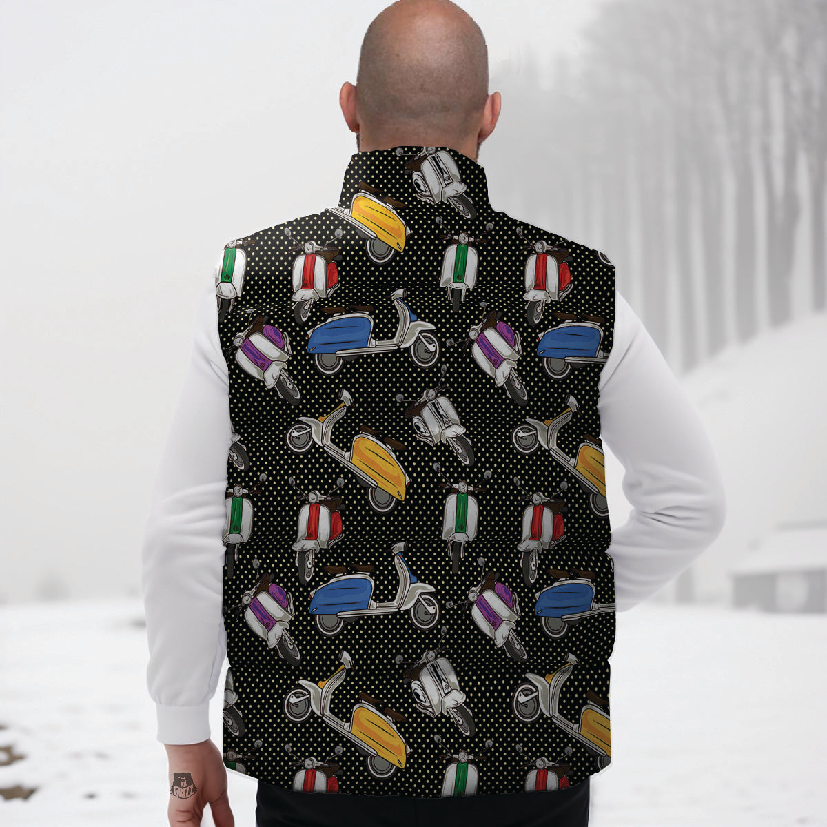 Galaxy Comet Alien Ufo Pattern Print Down Vest