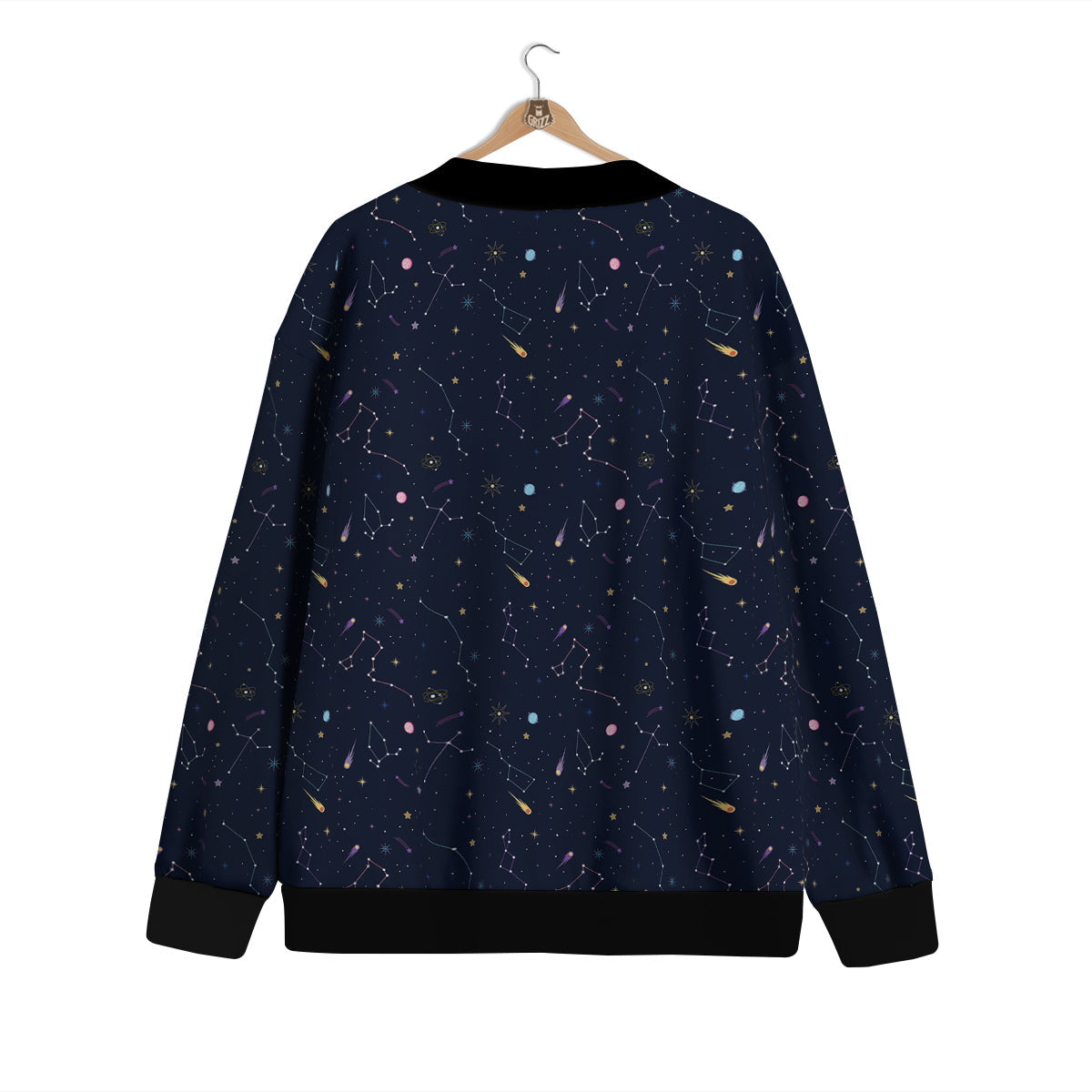 Galaxy Constellation Print Pattern Cardigan-grizzshop