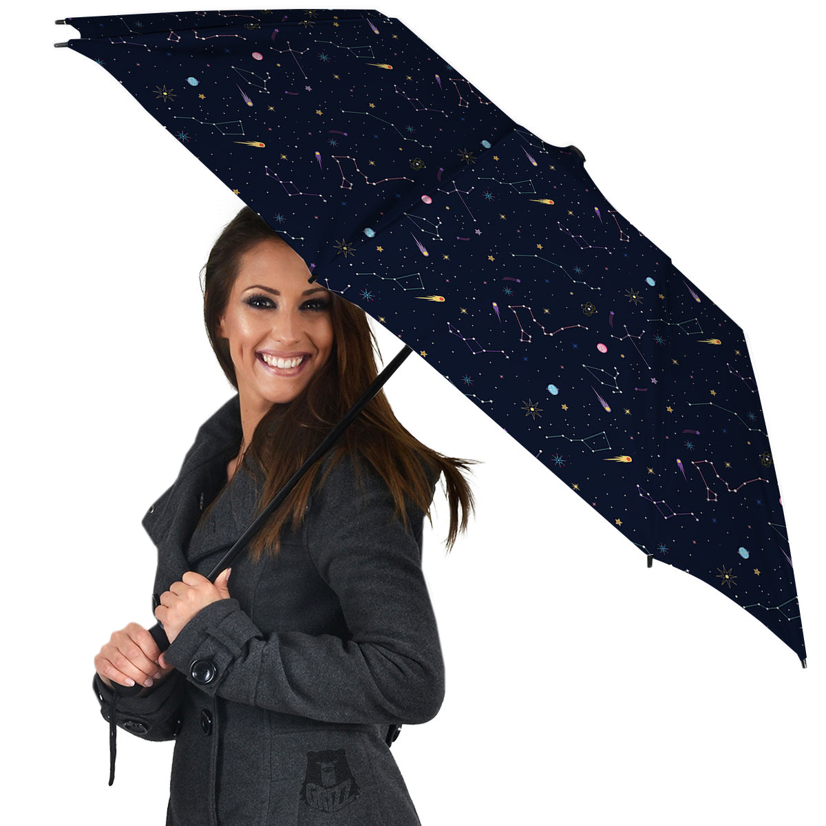 Galaxy Constellation Print Pattern Umbrella-grizzshop