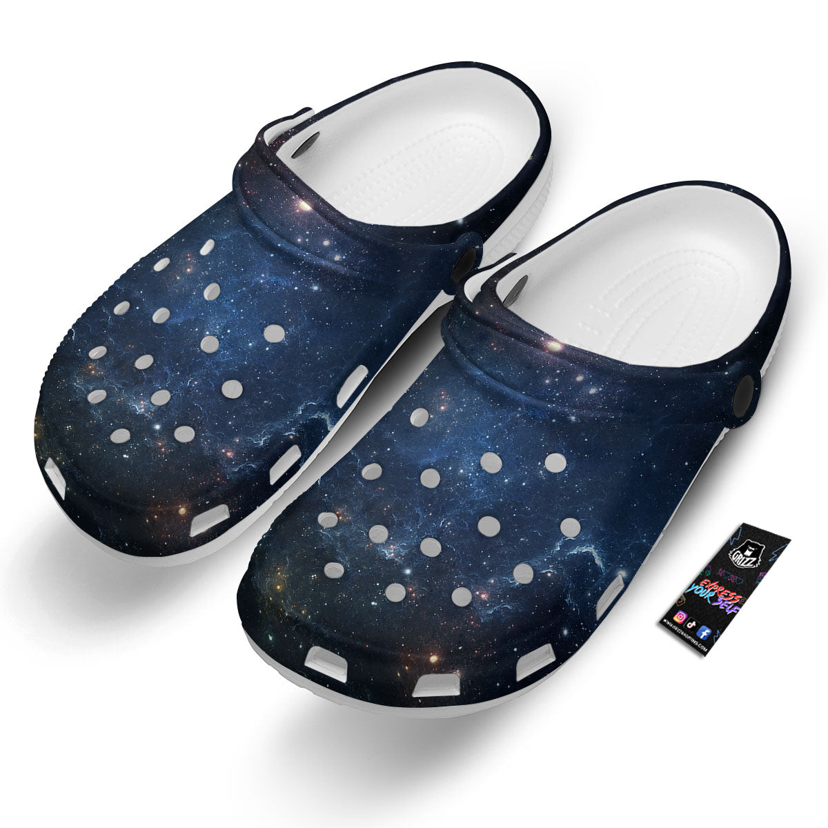 Galaxy Deep Space Dark Universe Print Clog-grizzshop