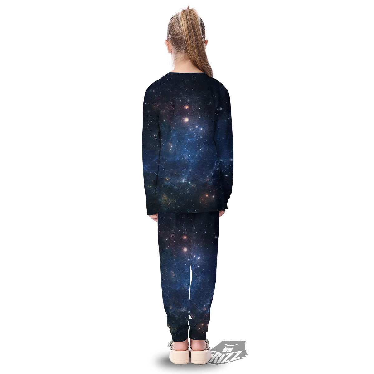 Galaxy Deep Space Dark Universe Print Kid's Pajamas-grizzshop
