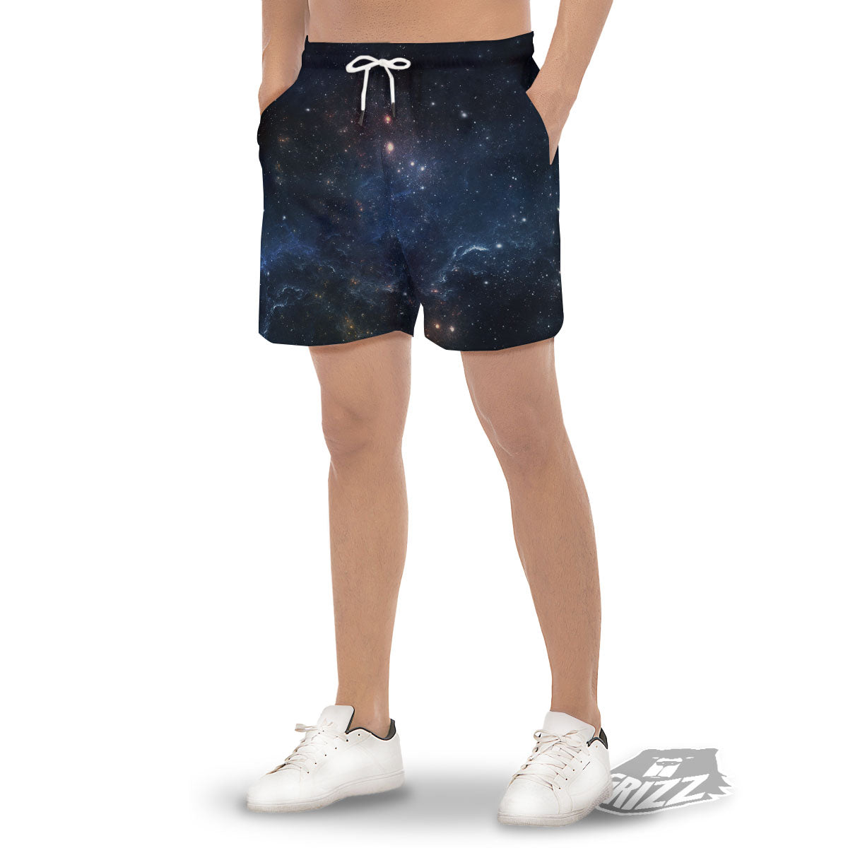 Galaxy Deep Space Dark Universe Print Men's Gym Shorts-grizzshop