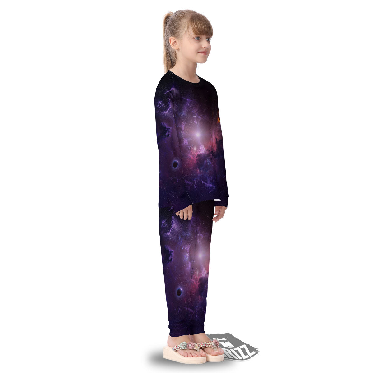 Galaxy Deep Space Light Stardust Print Kid's Pajamas-grizzshop