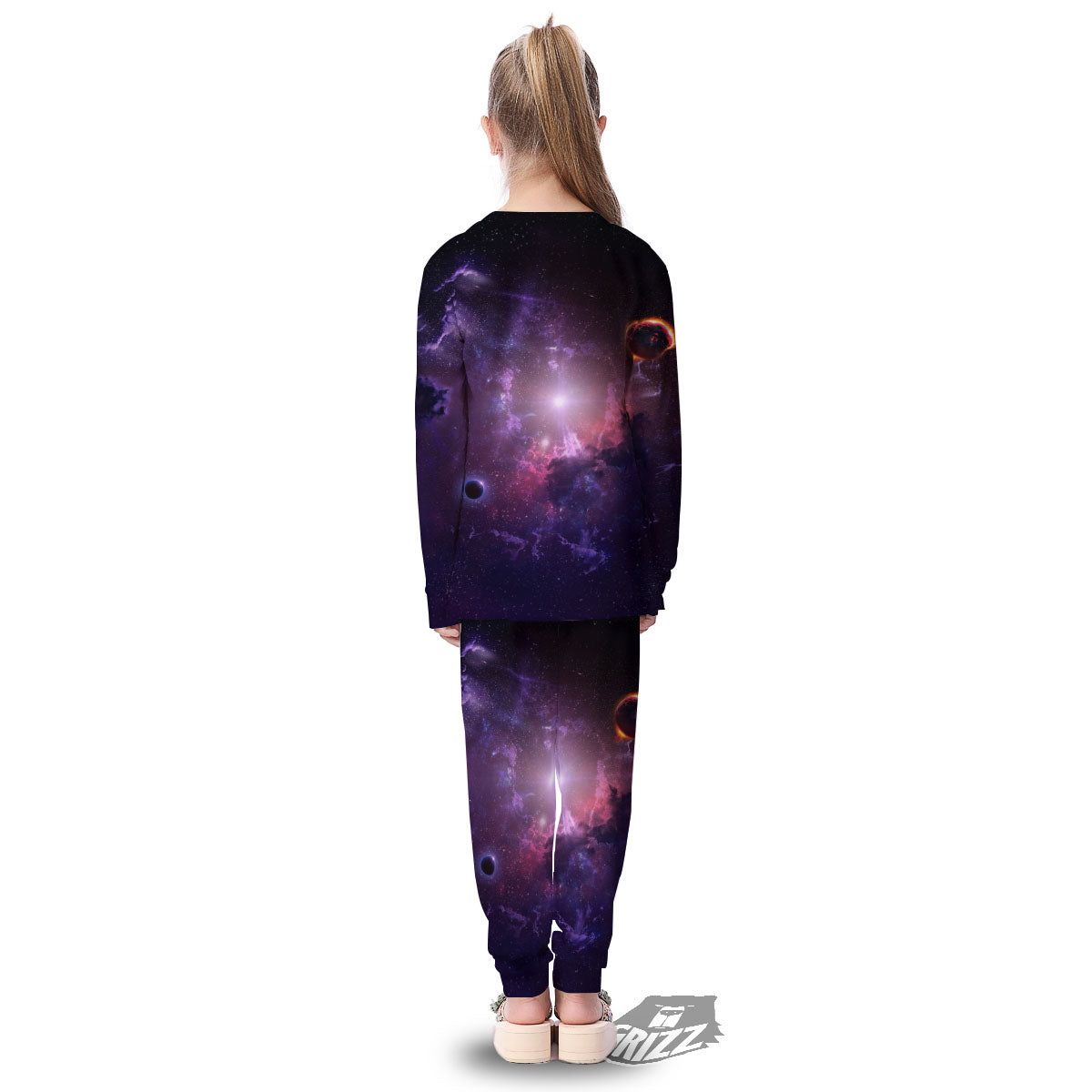 Galaxy Deep Space Light Stardust Print Kid's Pajamas-grizzshop
