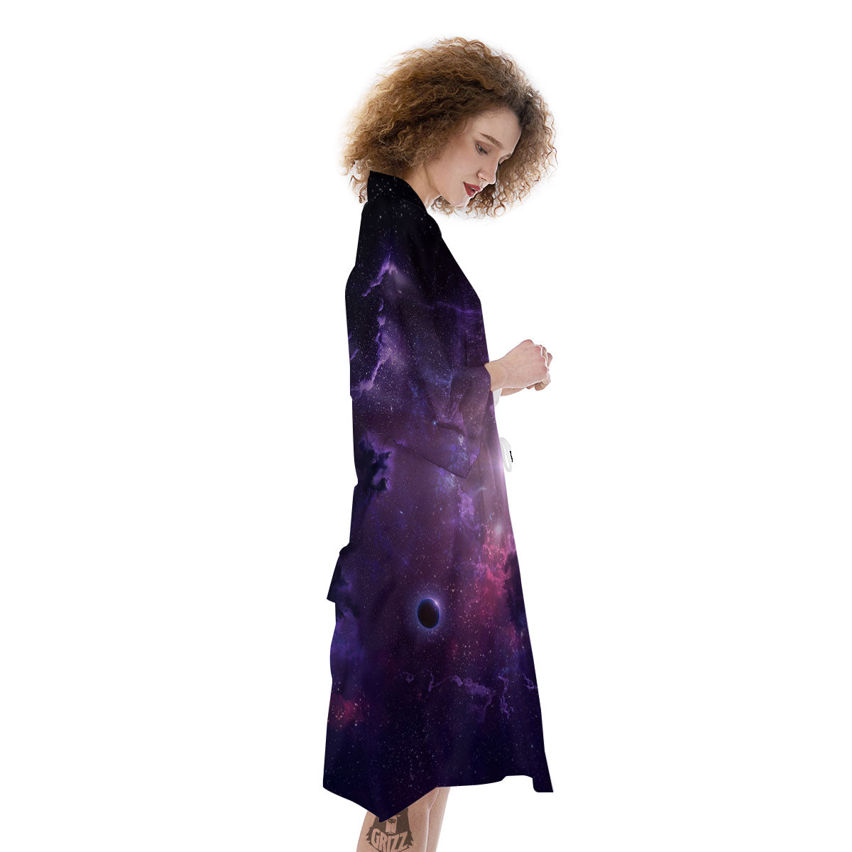 Galaxy Deep Space Light Stardust Print Kimono-grizzshop