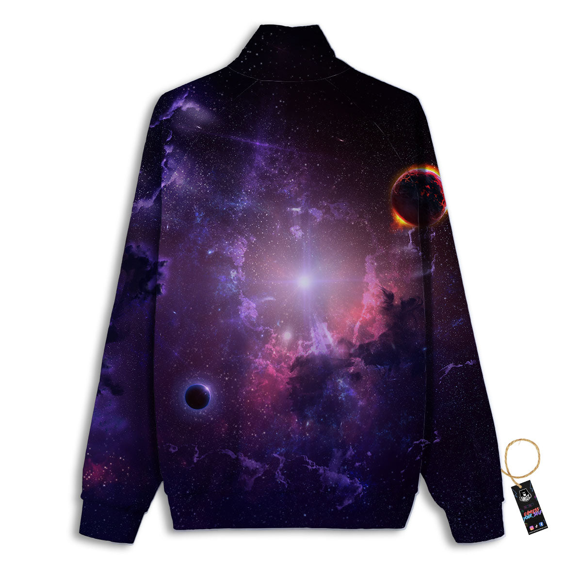Galaxy Deep Space Light Stardust Print Track Jacket-grizzshop