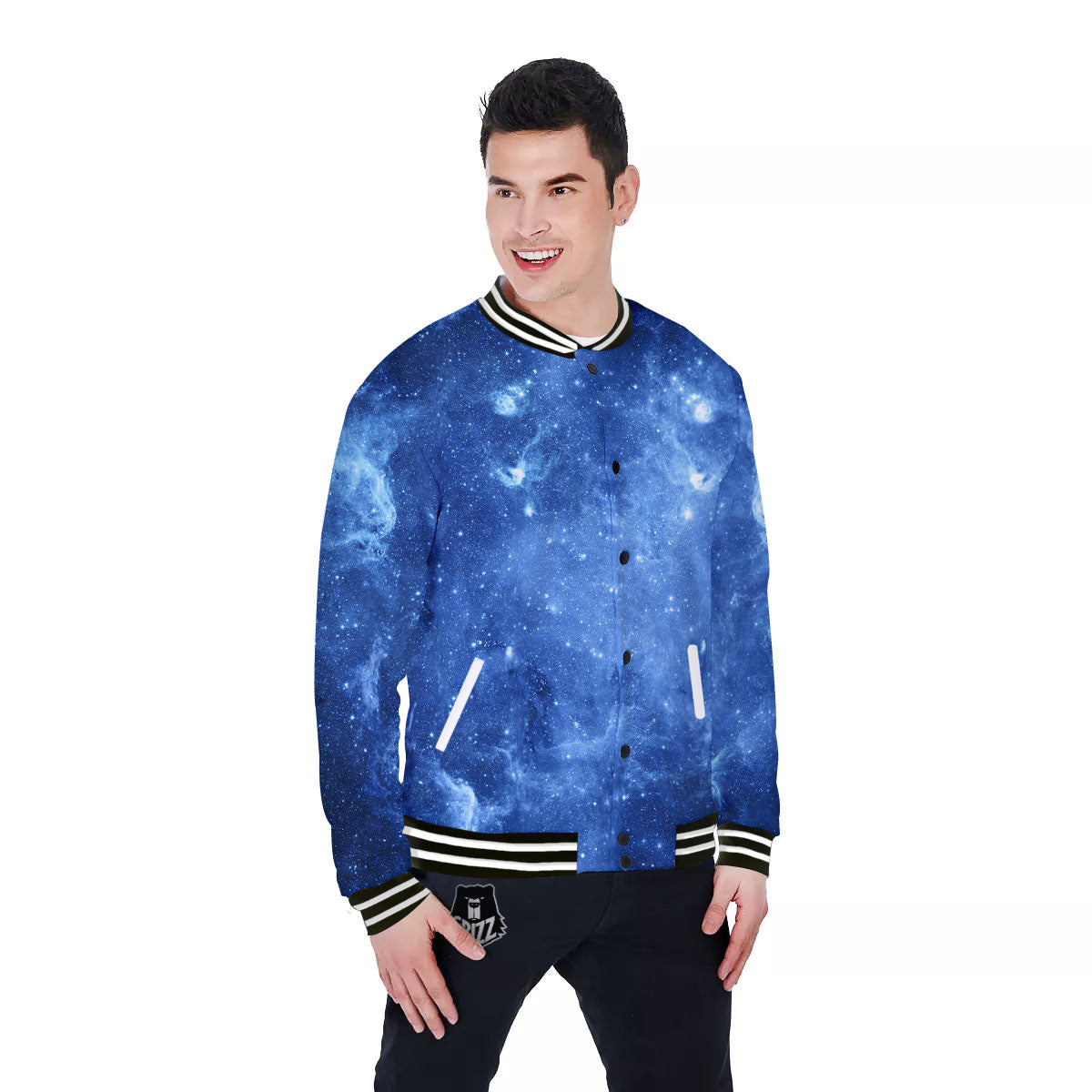 Galaxy Deep Space Nebula Universe Print Baseball Jacket-grizzshop