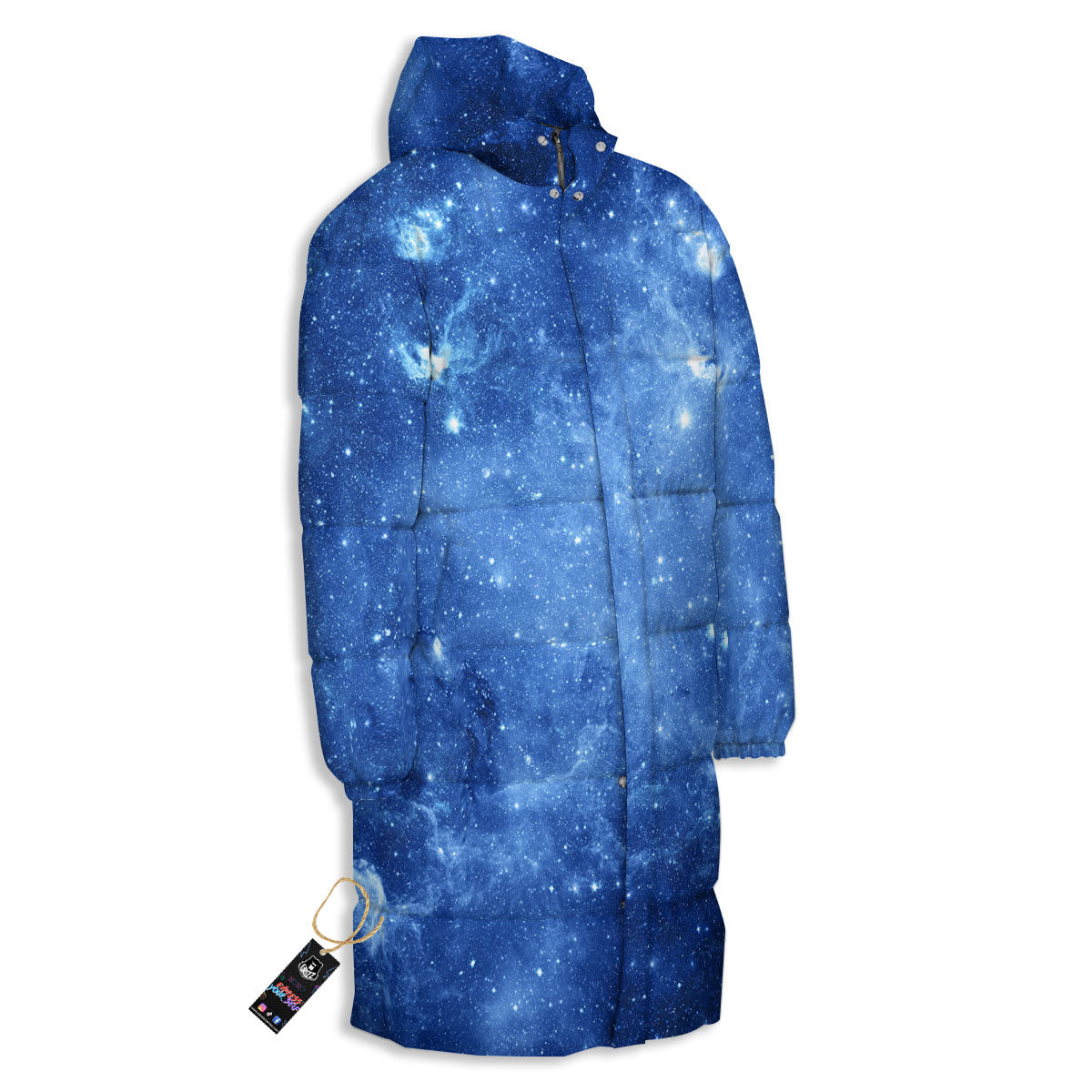 Galaxy Deep Space Nebula Universe Print Long Down Jacket-grizzshop