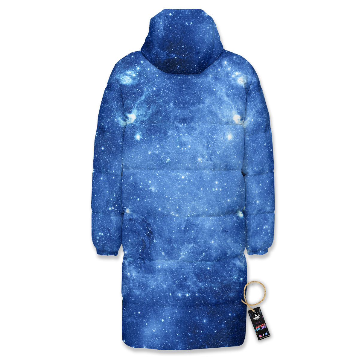 Galaxy Deep Space Nebula Universe Print Long Down Jacket-grizzshop