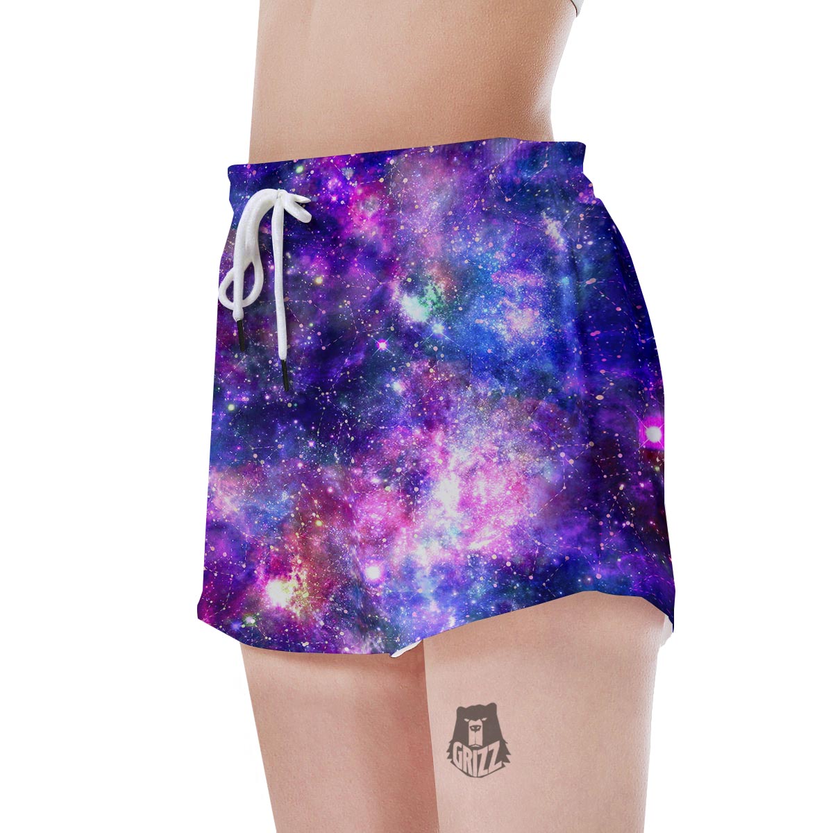 Galaxy Night Print Women's Shorts-grizzshop