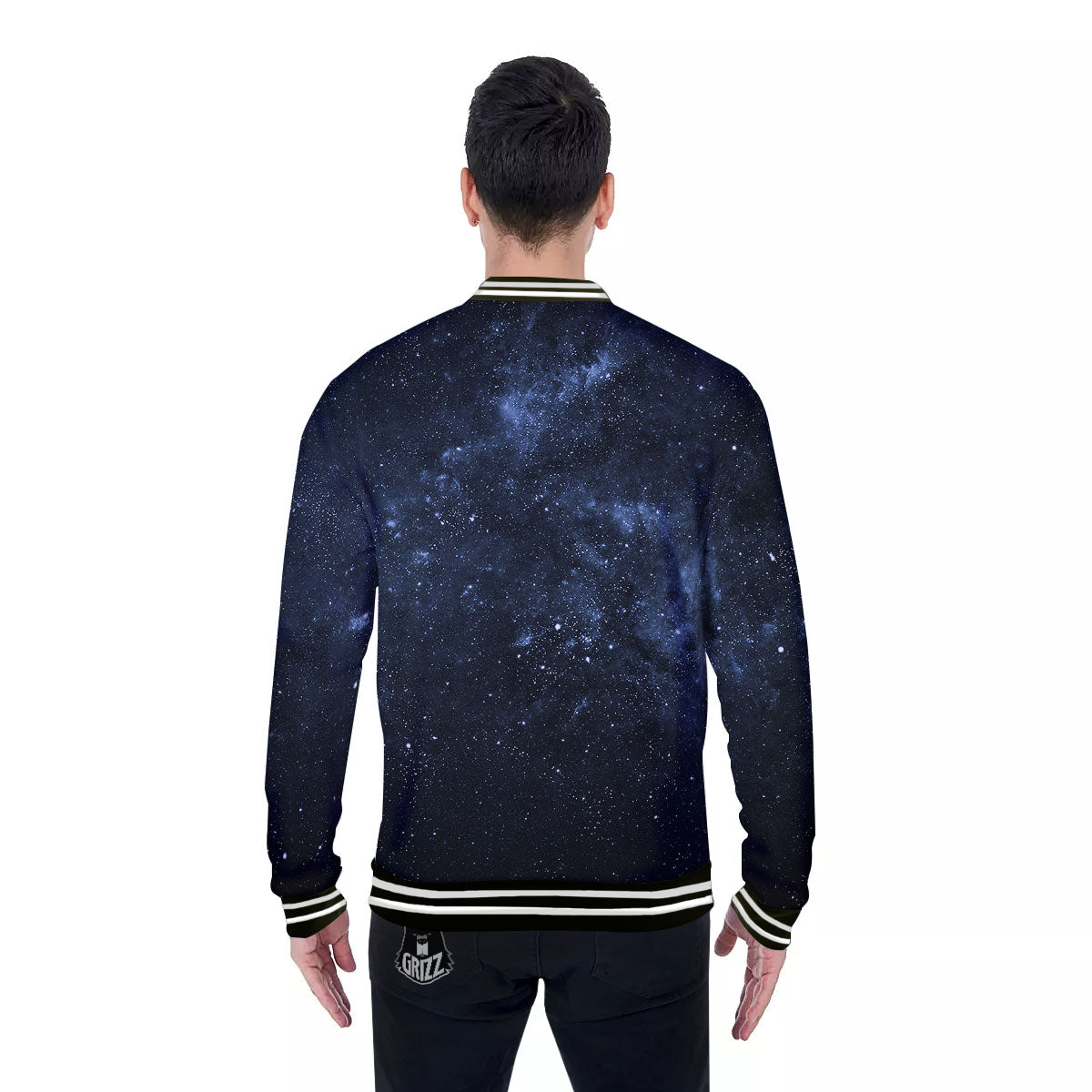 Galaxy Outer Space Dark Universe Print Baseball Jacket-grizzshop