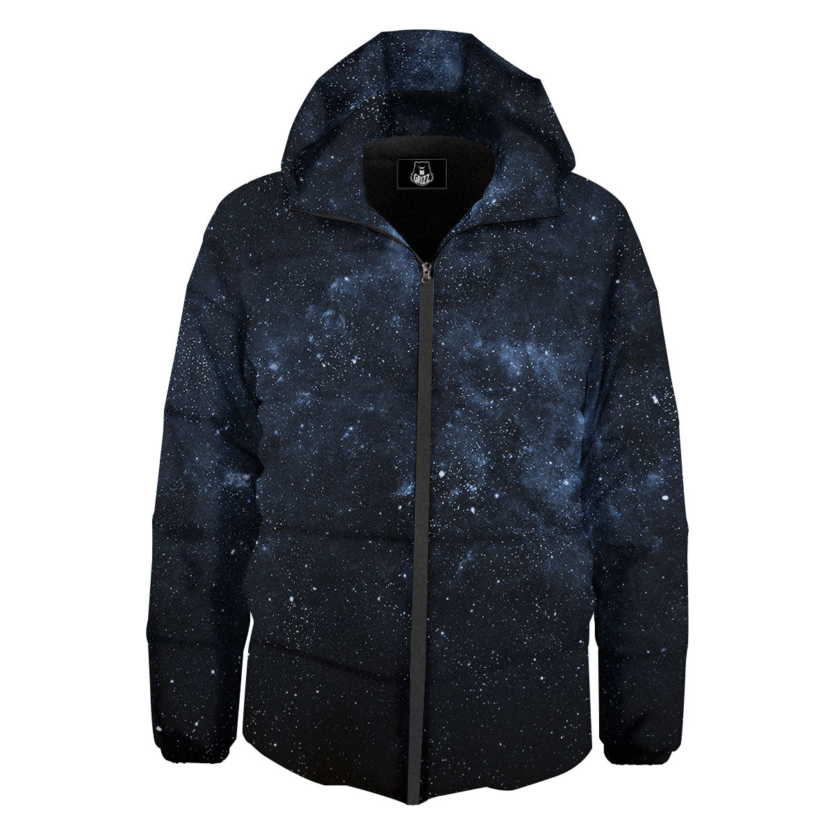 Galaxy Outer Space Dark Universe Print Down Jacket-grizzshop