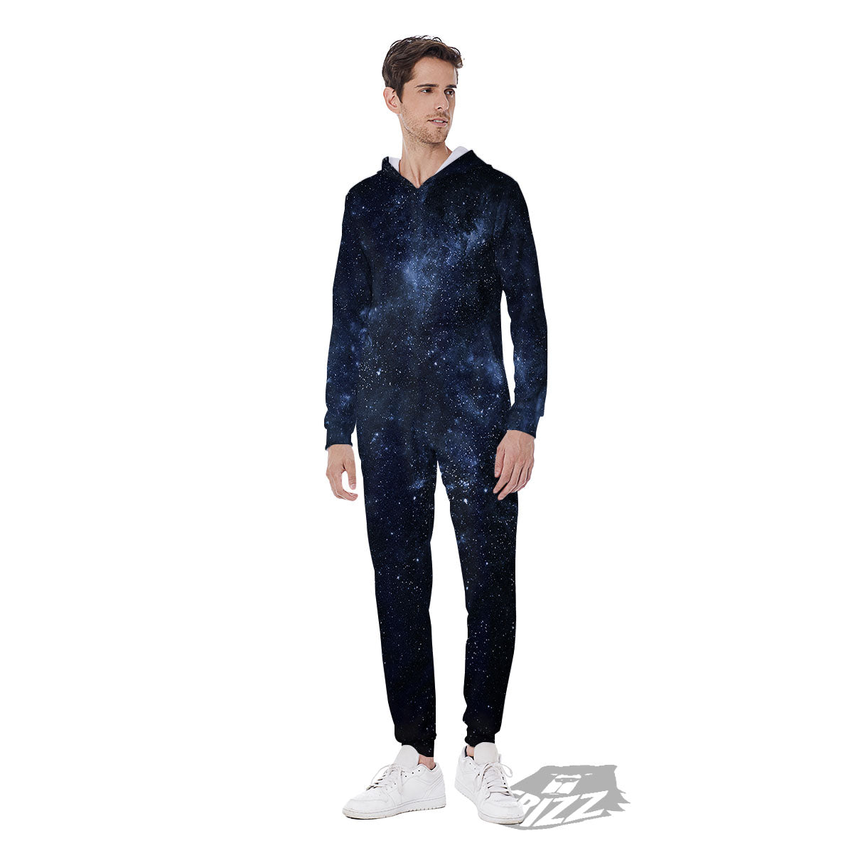 Galaxy Outer Space Dark Universe Print Men's Jumpsuit-grizzshop