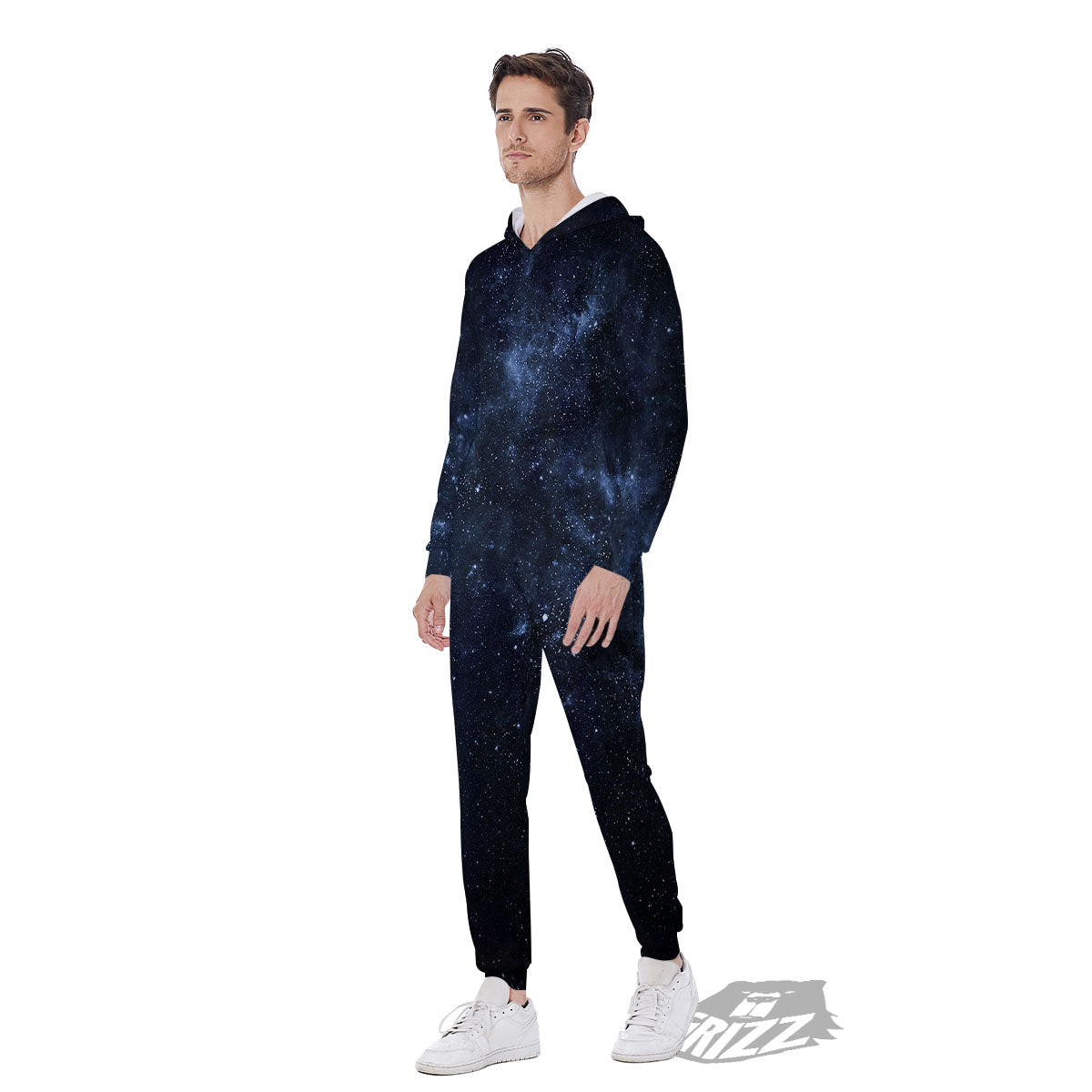 Galaxy Outer Space Dark Universe Print Men's Jumpsuit-grizzshop