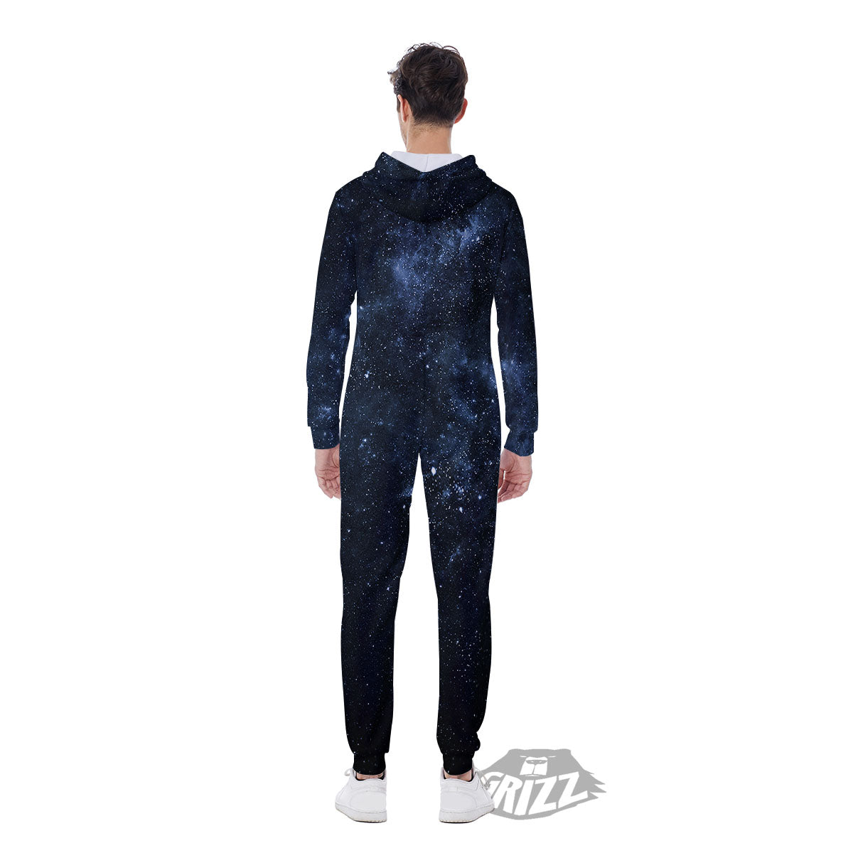 Galaxy Outer Space Dark Universe Print Men's Jumpsuit-grizzshop