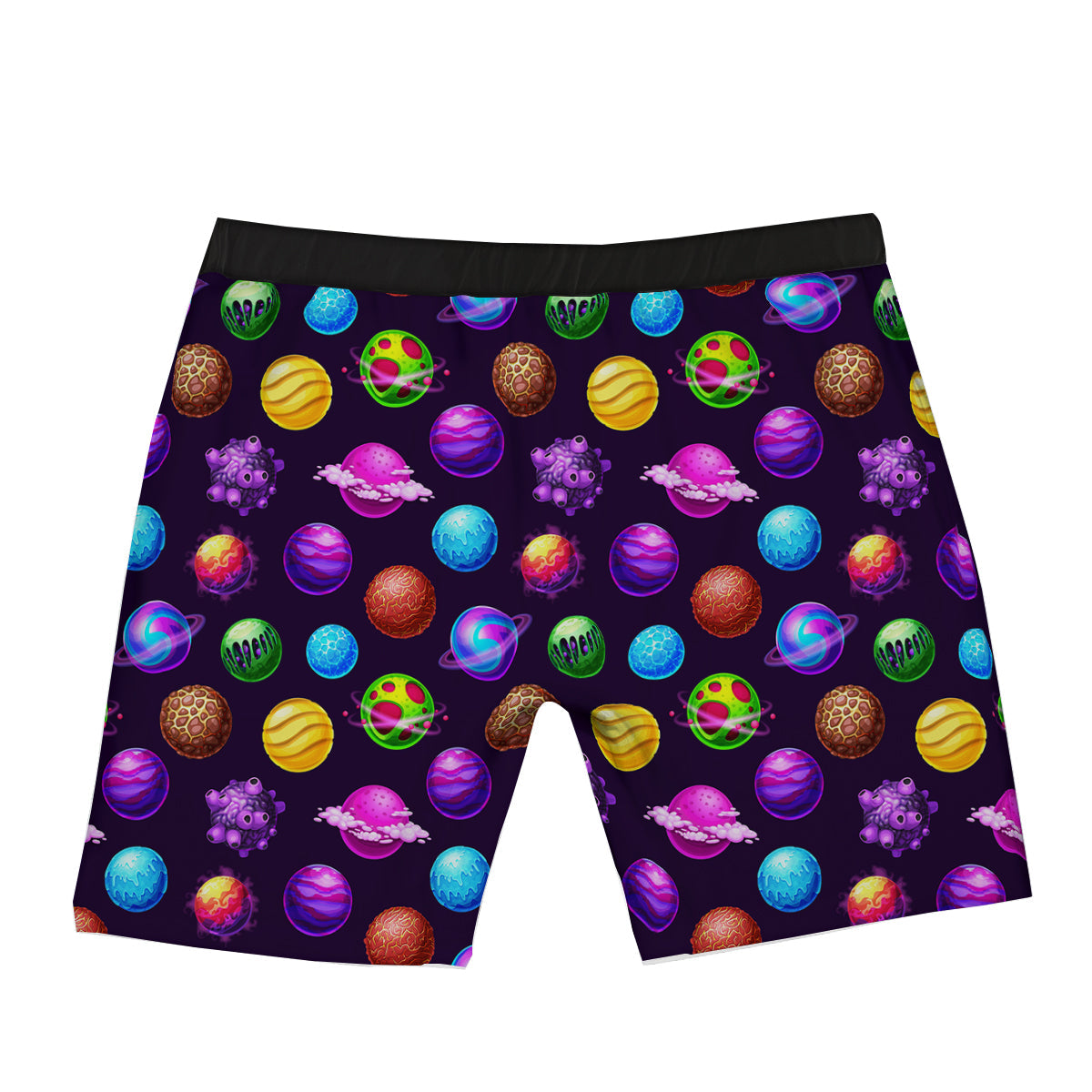Galaxy Planets And Space Stars Colorful Print Pattern Boxer Briefs-grizzshop