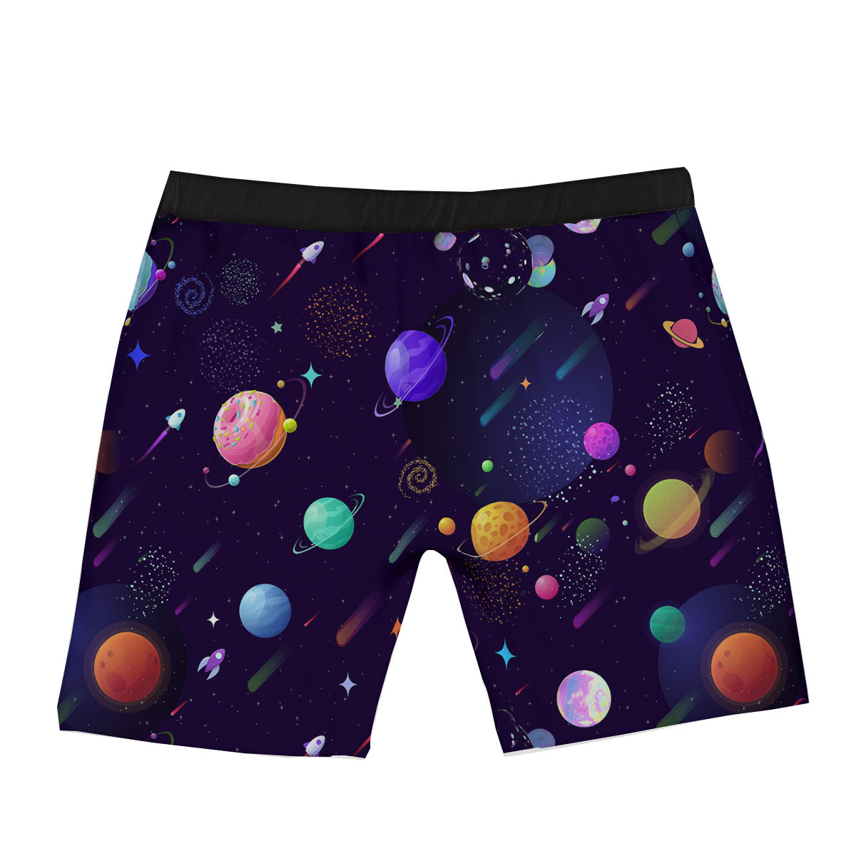 Galaxy Space Abstract Cartoon Print Boxer Briefs-grizzshop