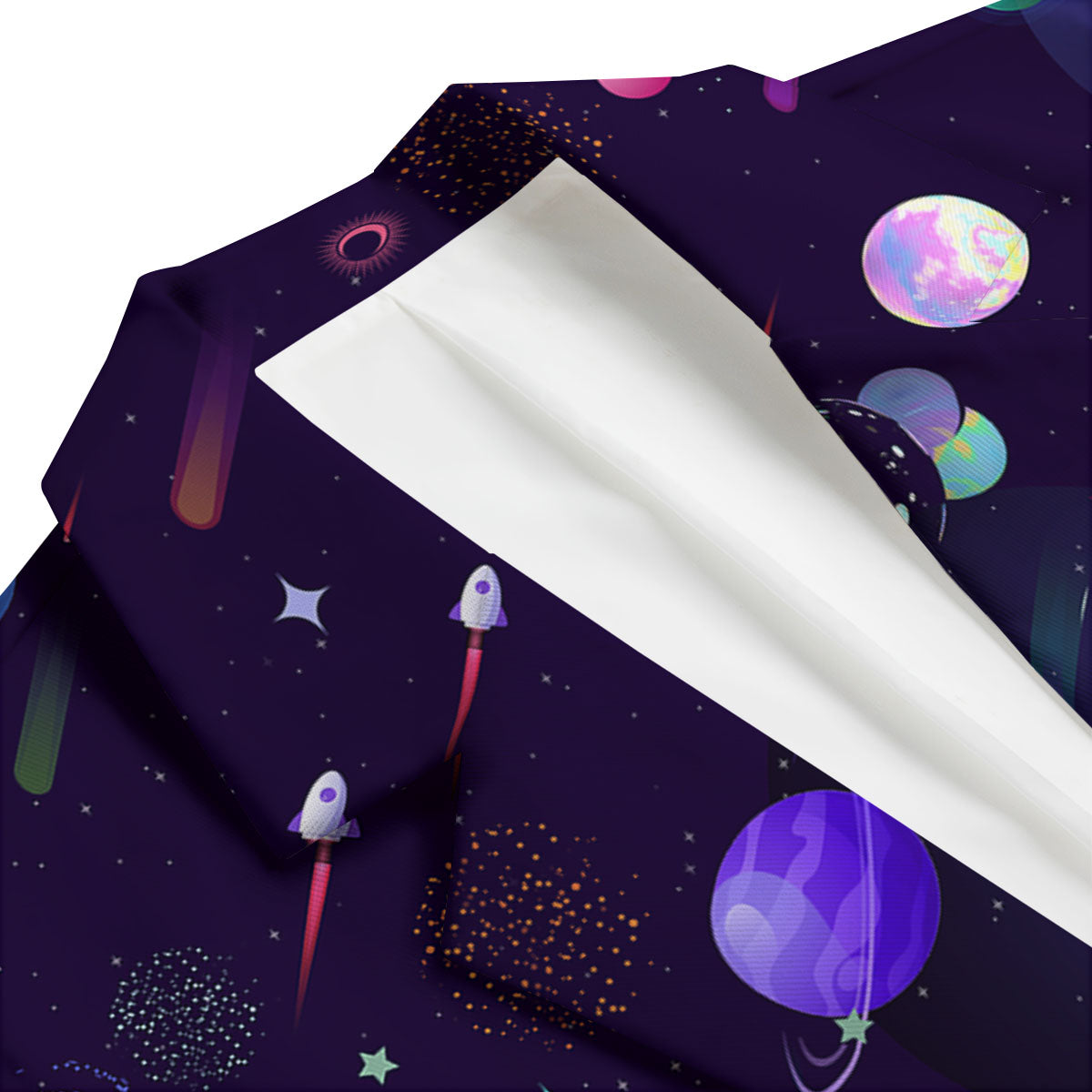 Galaxy Space Abstract Cartoon Print Men's Blazer-grizzshop