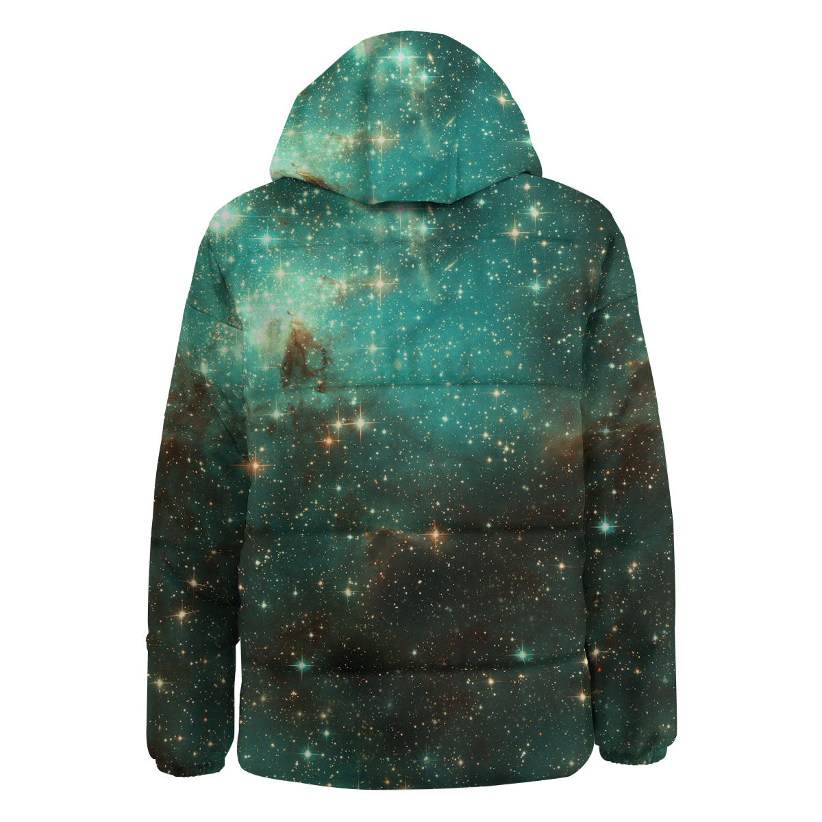 Galaxy Space Abstract Cloud Nebula Print Down Jacket-grizzshop