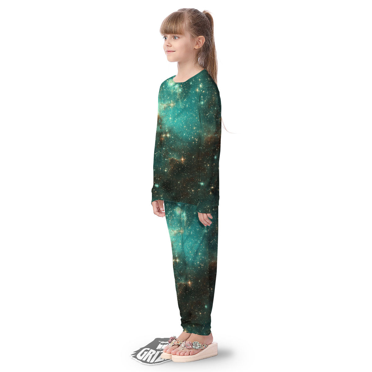 Galaxy Space Abstract Cloud Nebula Print Kid's Pajamas-grizzshop
