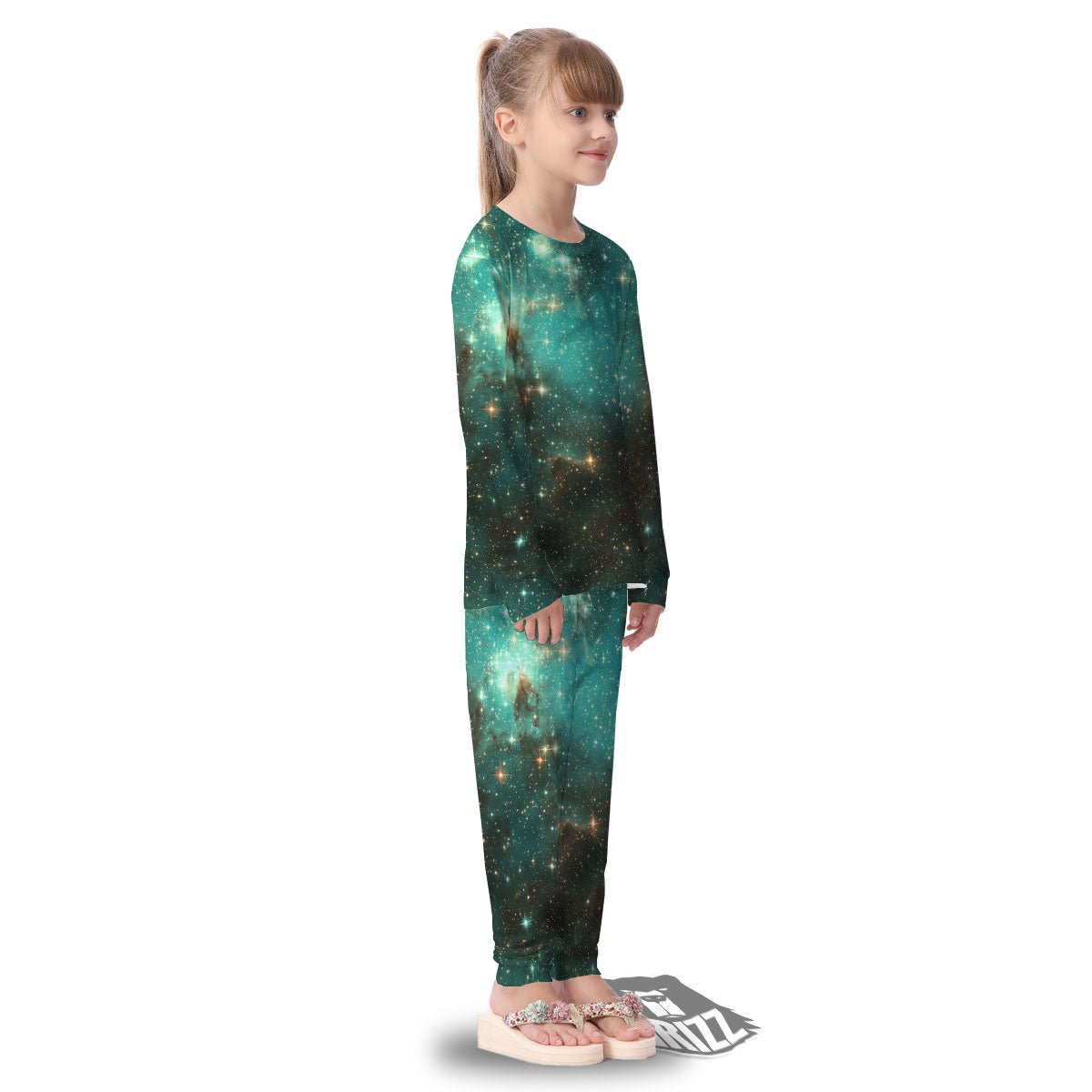 Galaxy Space Abstract Cloud Nebula Print Kid's Pajamas-grizzshop