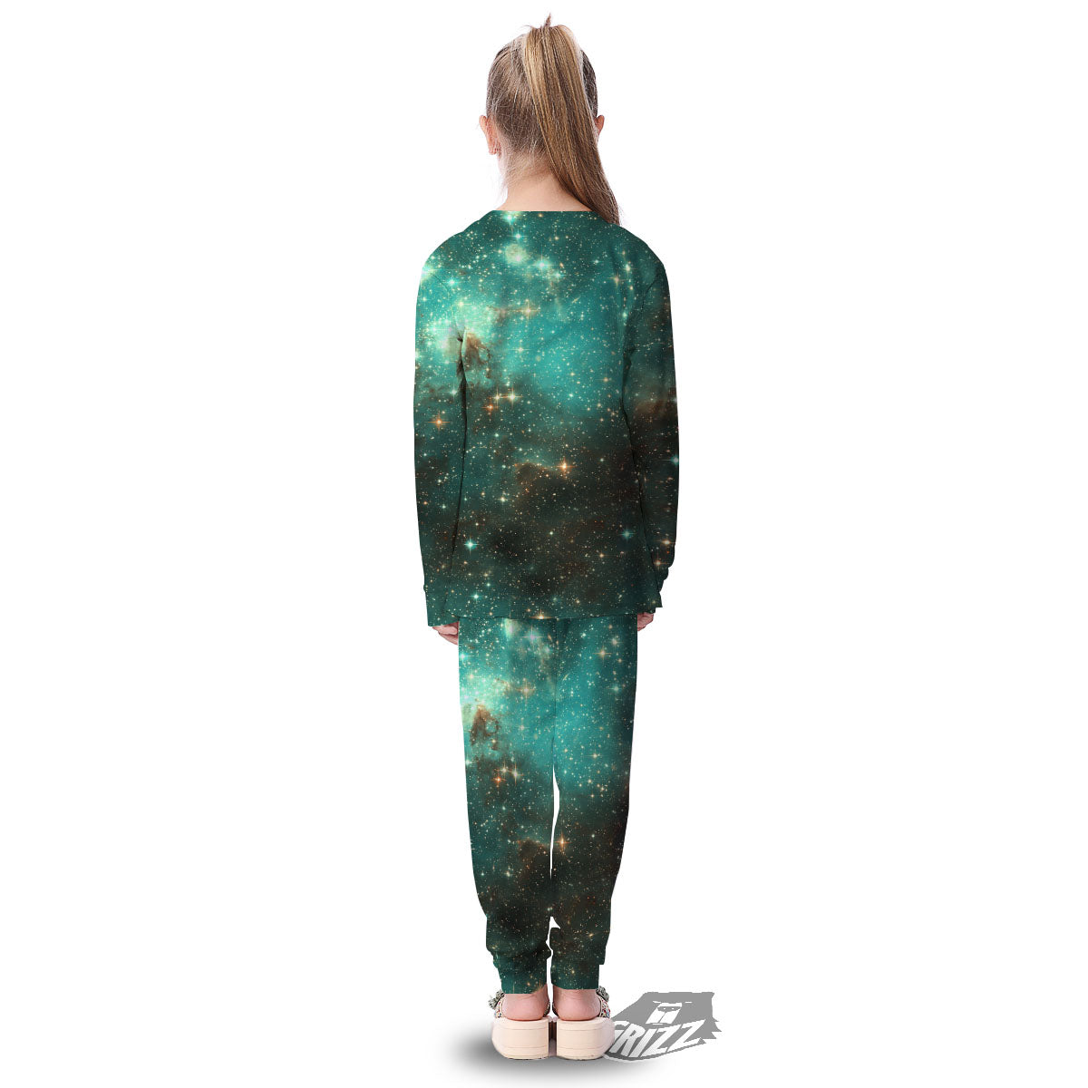 Galaxy Space Abstract Cloud Nebula Print Kid's Pajamas-grizzshop