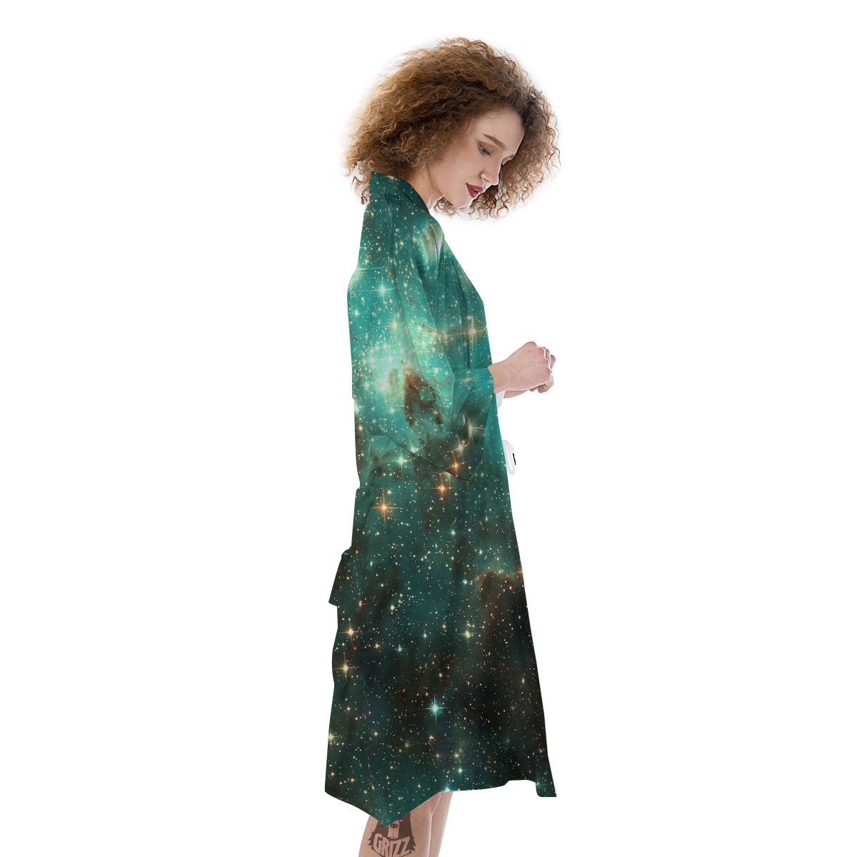Galaxy Space Abstract Cloud Nebula Print Kimono-grizzshop
