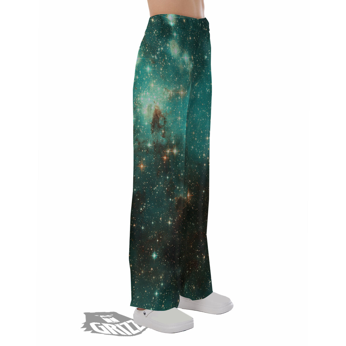 Galaxy Space Abstract Cloud Nebula Print Pajama Pants-grizzshop