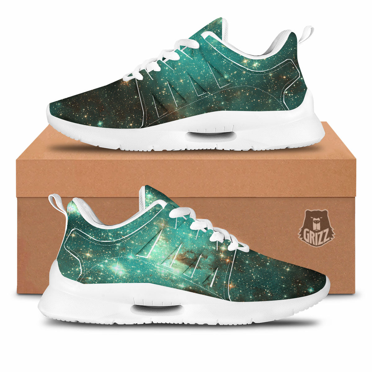 Galaxy Space Abstract Cloud Nebula Print Tennis Shoes-grizzshop