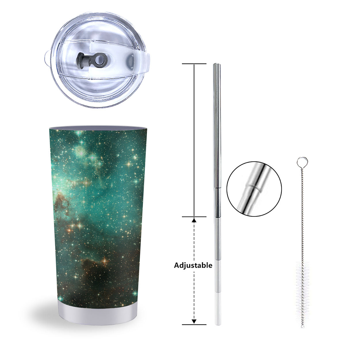 Galaxy Space Abstract Cloud Nebula Print Tumbler-grizzshop