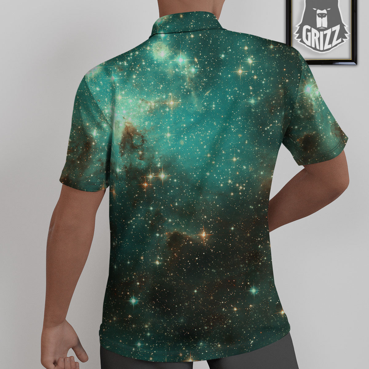 Galaxy Space Abstract Cloud Nebula Print Untucked Shirts-grizzshop