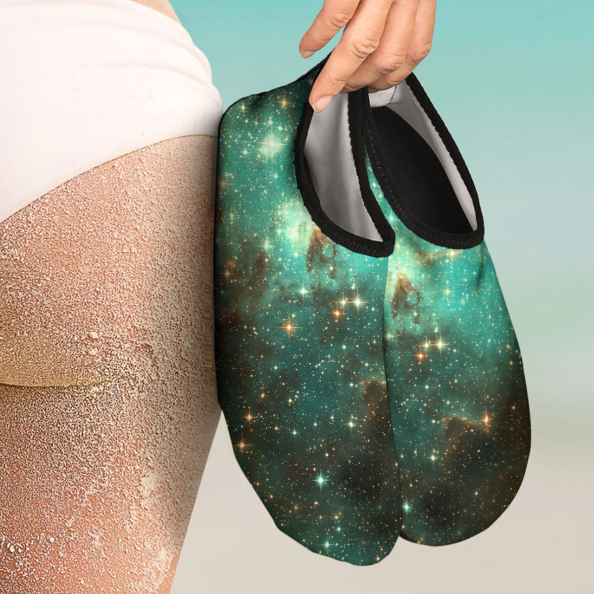 Galaxy Space Abstract Cloud Nebula Print Water Shoes-grizzshop