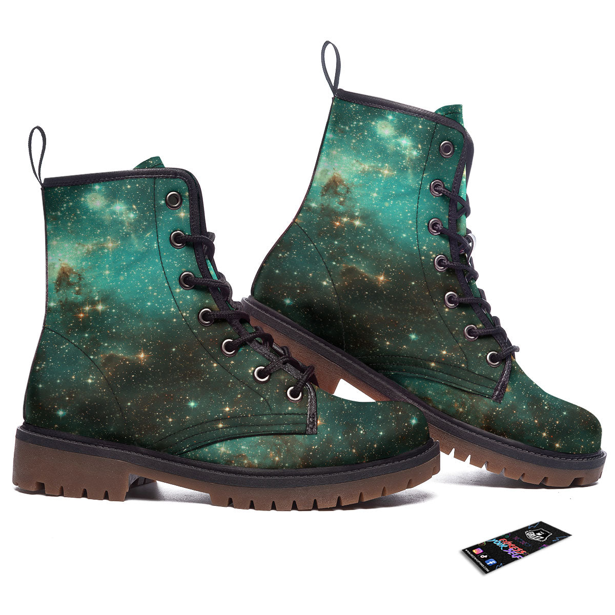 Galaxy Space Abstract Cloud Nebula Print Work Boots-grizzshop